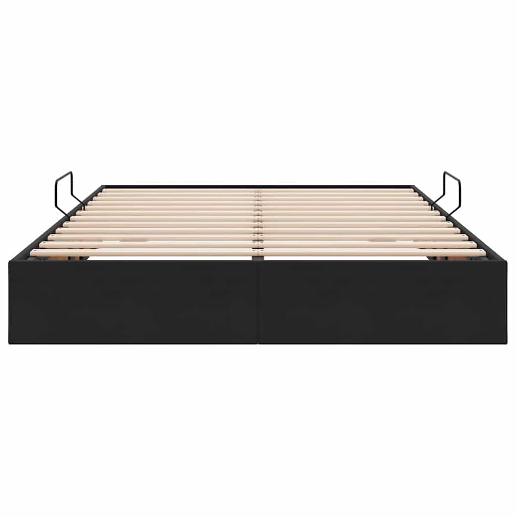 Κρεβάτι Αποθήκης με στρώμα Μαύρο 135 x 190 cm Βελούδο