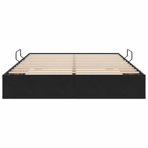 Κρεβάτι Αποθήκης με αποθήκευση Μαύρο 135 x 190 cm Βελούδο - Pakobazaar