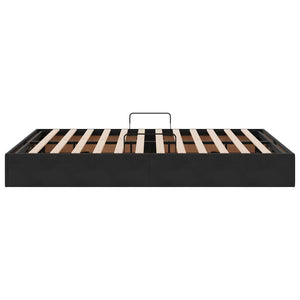 Κρεβάτι Αποθήκης με αποθήκευση Μαύρο 135 x 190 cm Βελούδο - Pakobazaar