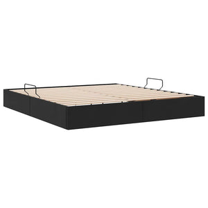 Κρεβάτι Αποθήκης με αποθήκευση Μαύρο 180 x 200 cm Βελούδο