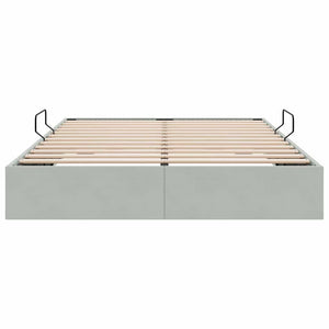 Κρεβάτι Αποθήκης Ανοιχτό γκρι 137 x 190 cm Βελούδο - Pakobazaar