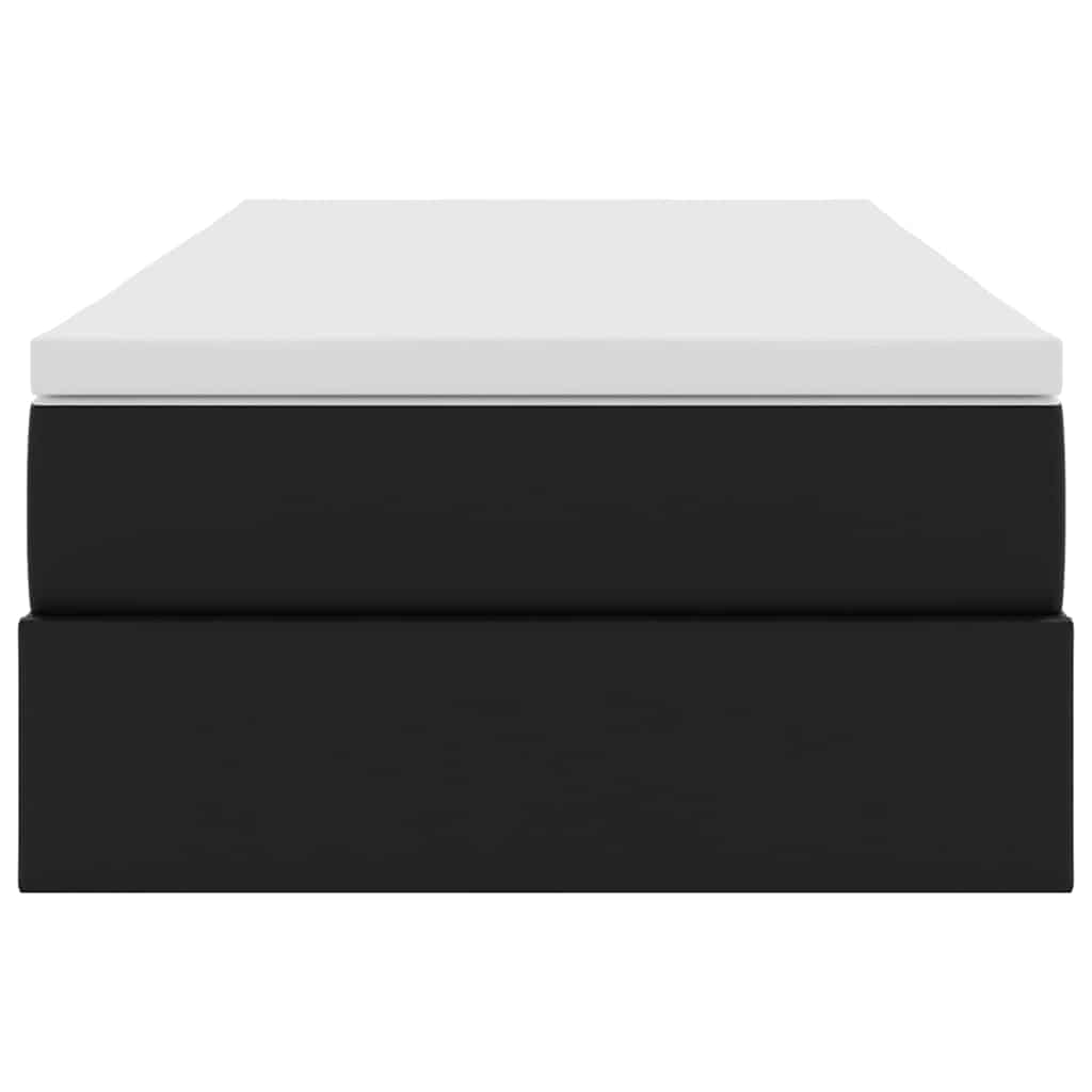 Κρεβάτι με αποθηκευτικό χώρο και στρώμα Μαύρο 90 x 190 cm - Pakobazaar