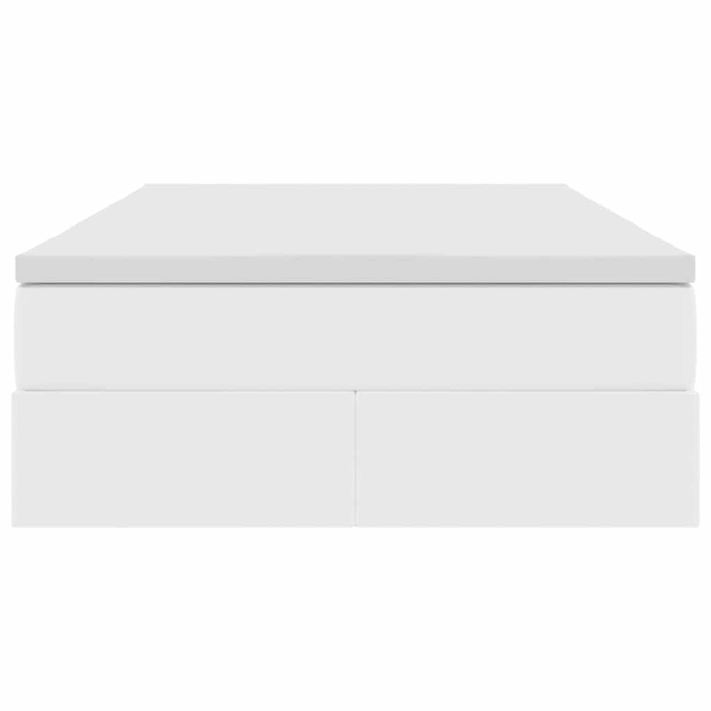 Κρεβάτι με αποθηκευτικό χώρο και στρώμα Λευκό 120 x 200 cm - Pakobazaar