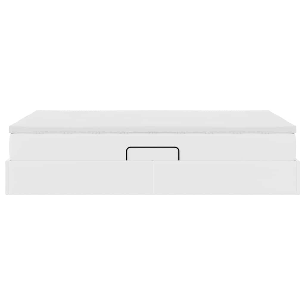 Κρεβάτι με αποθηκευτικό χώρο και στρώμα Λευκό 120 x 200 cm - Pakobazaar
