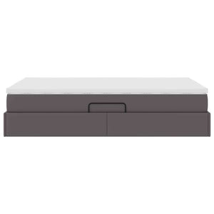 Κρεβάτι με αποθηκευτικό χώρο και στρώμα Γκρι 120 x 200 cm
