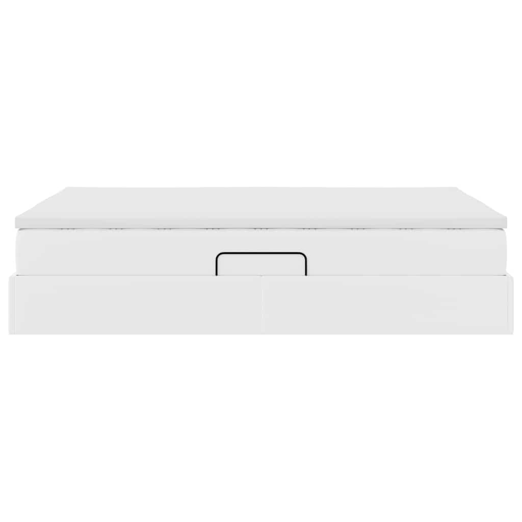 Κρεβάτι με αποθηκευτικό χώρο και στρώμα Λευκό 140 x 200 cm - Pakobazaar