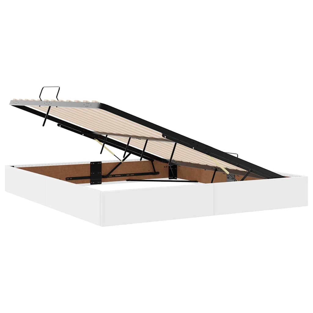 Κρεβάτι με αποθηκευτικό χώρο και στρώμα Λευκό 160 x 200 cm - Pakobazaar