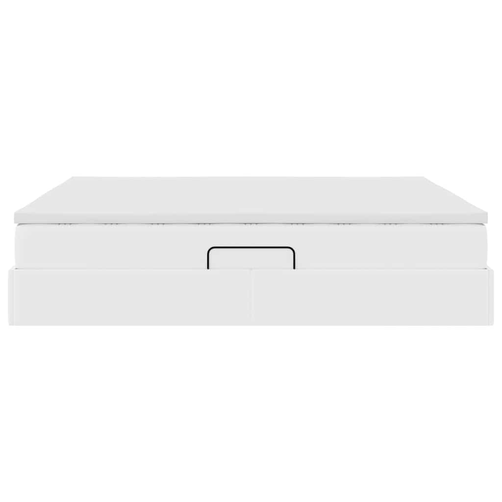 Κρεβάτι με αποθηκευτικό χώρο και στρώμα Λευκό 160 x 200 cm - Pakobazaar