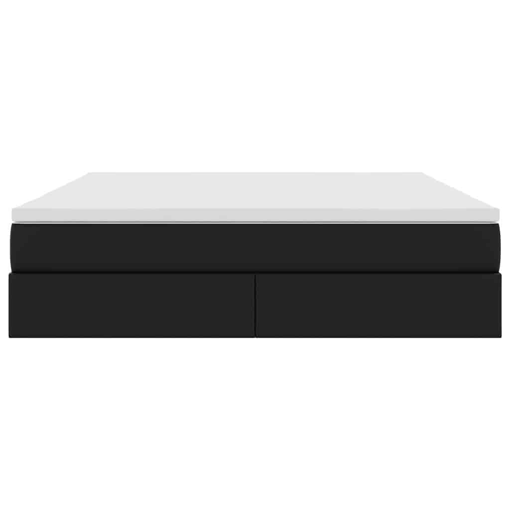 Κρεβάτι με αποθηκευτικό χώρο και στρώμα Μαύρο 180 x 200 cm