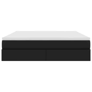 Κρεβάτι με αποθηκευτικό χώρο και στρώμα Μαύρο 180 x 200 cm