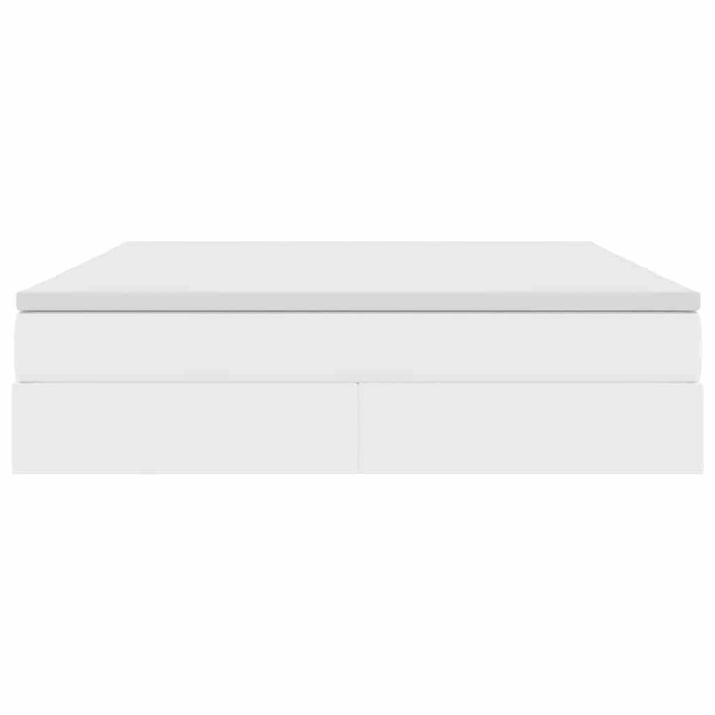 Κρεβάτι με αποθηκευτικό χώρο και στρώμα Λευκό 180 x 200 cm