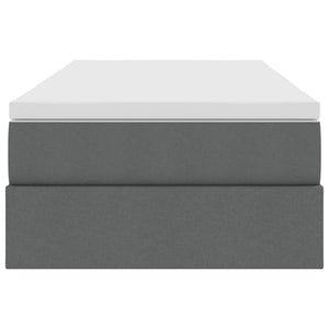 Κρεβάτι με αποθηκευτικό χώρο και στρώμα Σκούρο Γκρι 90 x 200 cm - Pakobazaar