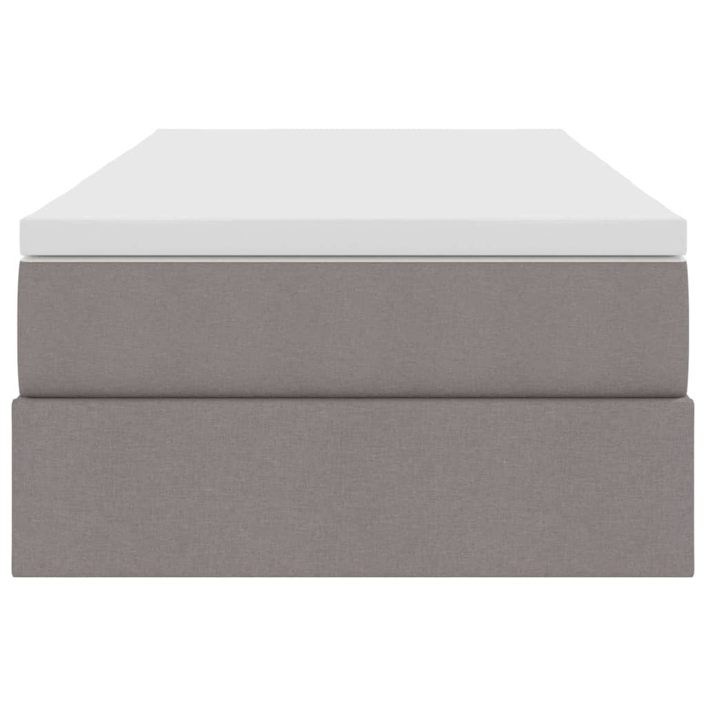 Κρεβάτι με αποθηκευτικό χώρο και στρώμα Taupe 90 x 200 cm