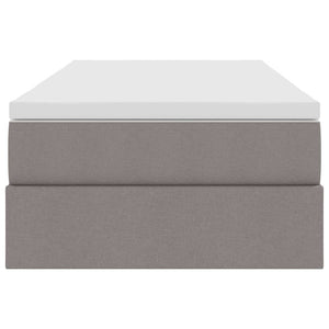 Κρεβάτι με αποθηκευτικό χώρο και στρώμα Taupe 90 x 200 cm