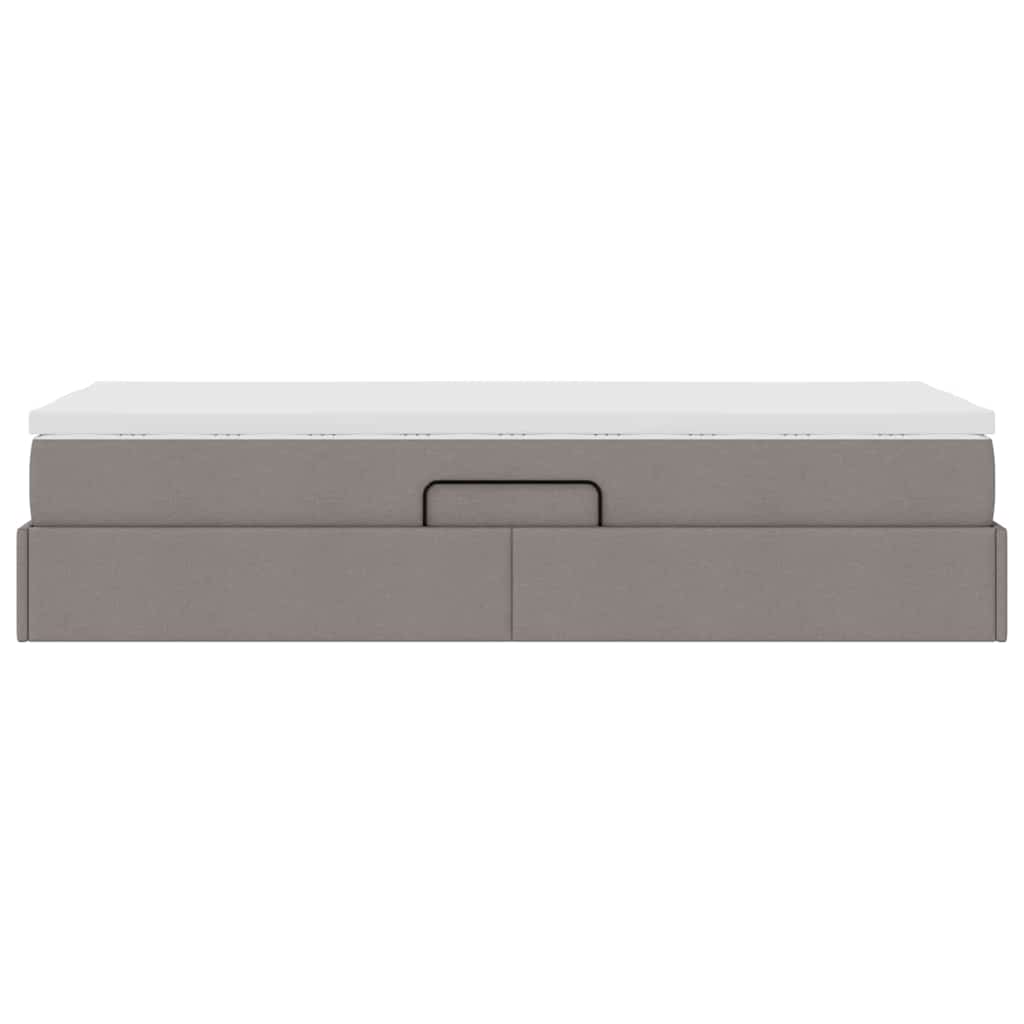 Κρεβάτι με αποθηκευτικό χώρο και στρώμα Taupe 90 x 200 cm