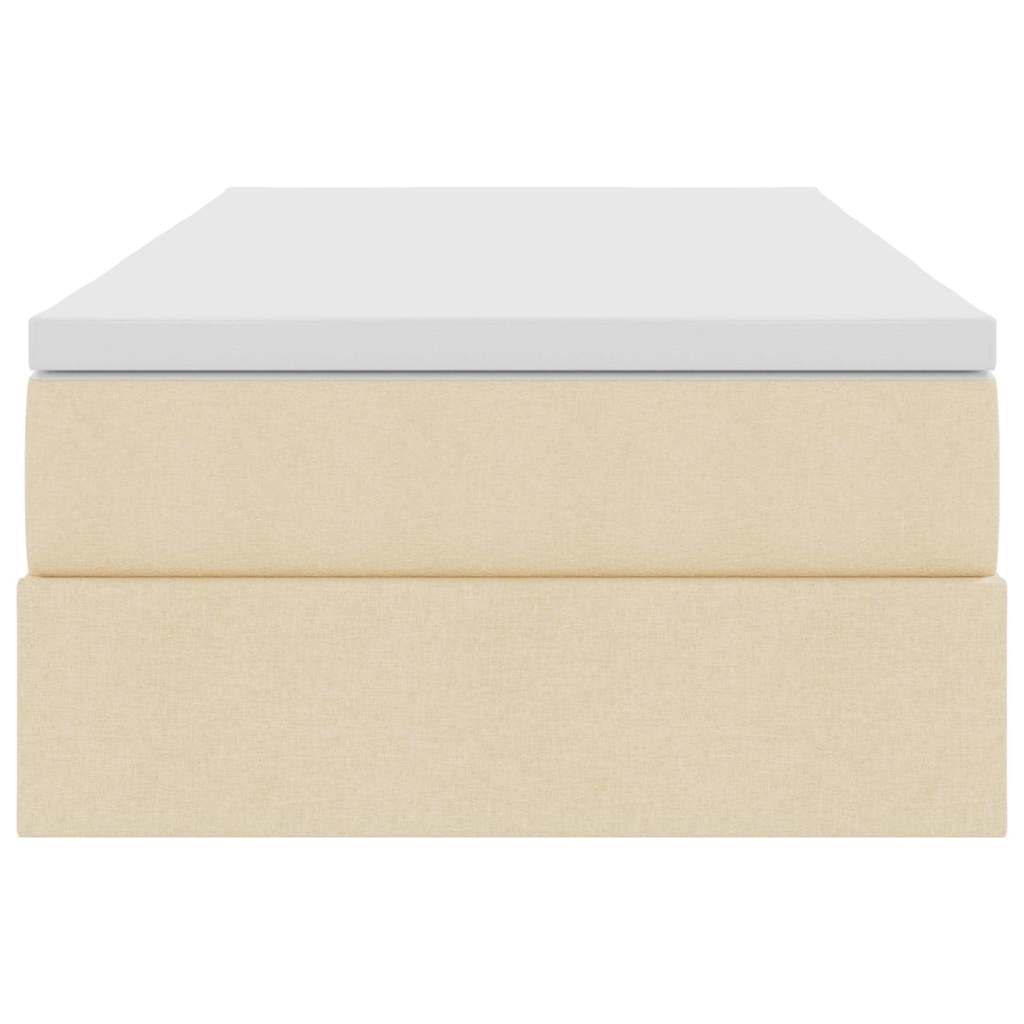 Κρεβάτι με αποθηκευτικό χώρο και στρώμα Κρεμ 100 x 200 cm