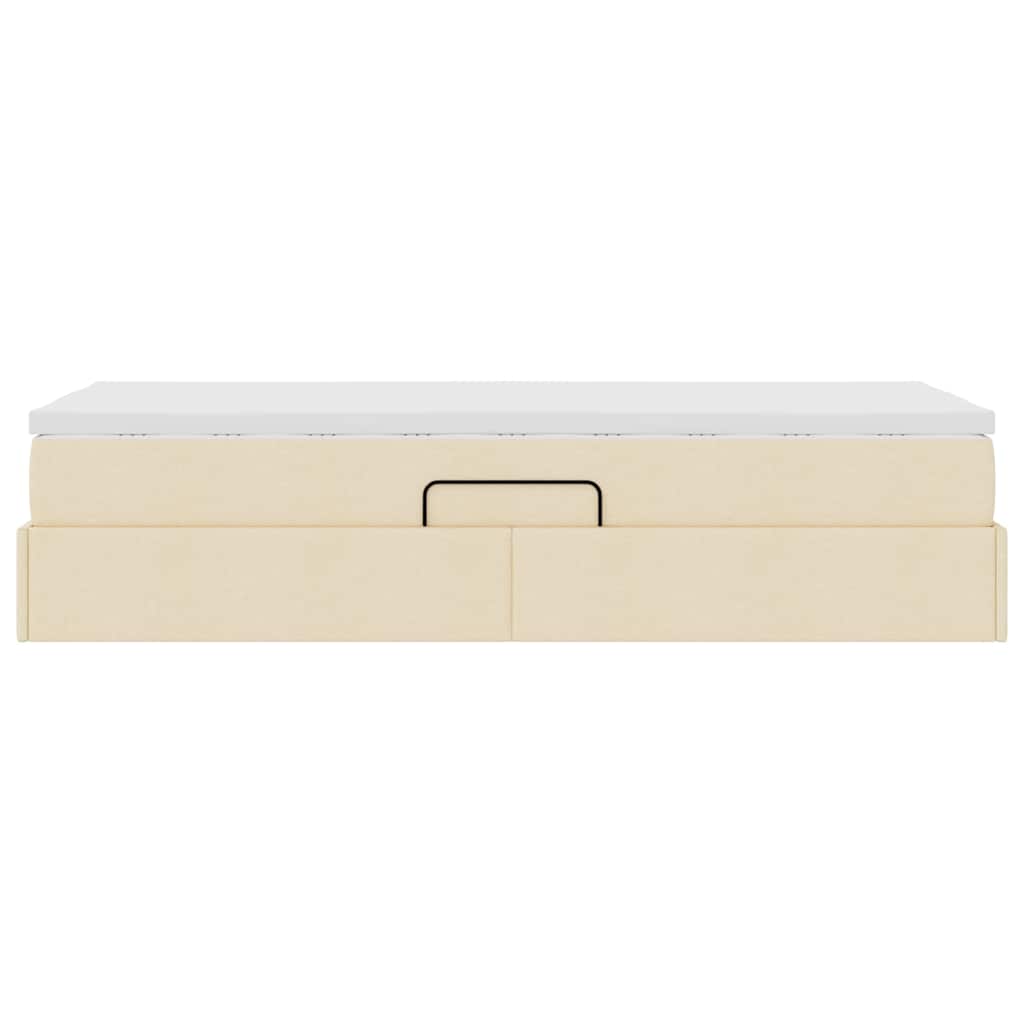 Κρεβάτι με αποθηκευτικό χώρο και στρώμα Κρεμ 100 x 200 cm