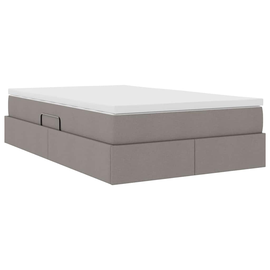 Κρεβάτι με αποθηκευτικό χώρο και στρώμα Taupe 120 x 200 cm - Pakobazaar