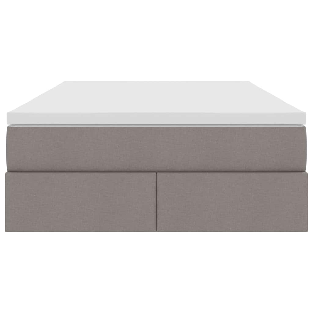 Κρεβάτι με αποθηκευτικό χώρο και στρώμα Taupe 120 x 200 cm - Pakobazaar