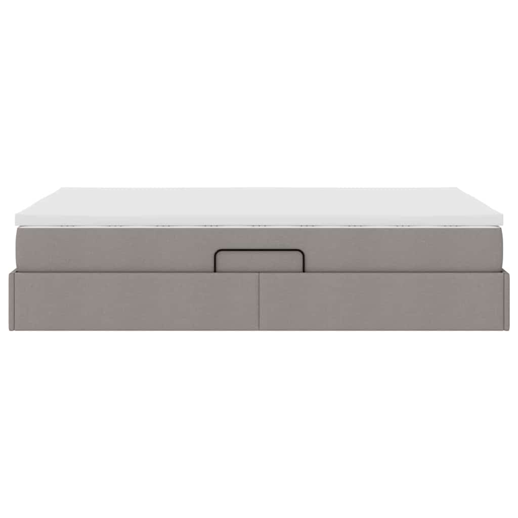 Κρεβάτι με αποθηκευτικό χώρο και στρώμα Taupe 120 x 200 cm - Pakobazaar