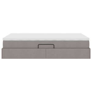Κρεβάτι με αποθηκευτικό χώρο και στρώμα Taupe 120 x 200 cm - Pakobazaar