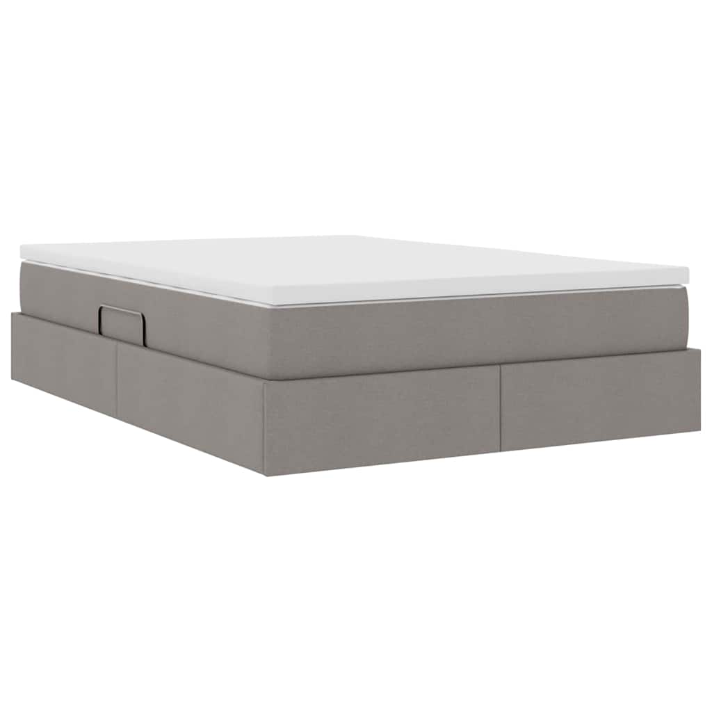 Κρεβάτι με αποθηκευτικό χώρο και στρώμα Taupe 140 x 190 cm