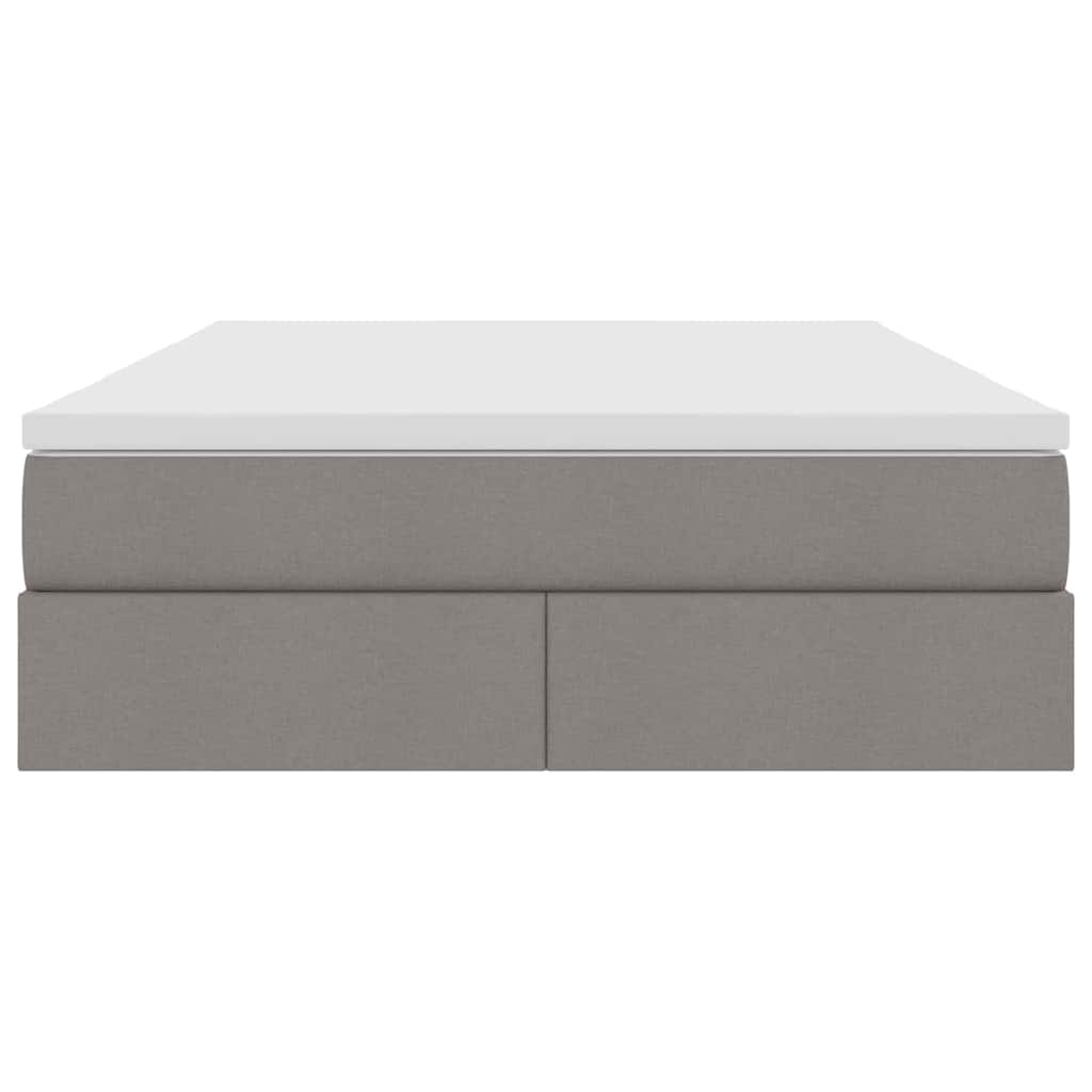 Κρεβάτι με αποθηκευτικό χώρο και στρώμα Taupe 140 x 190 cm