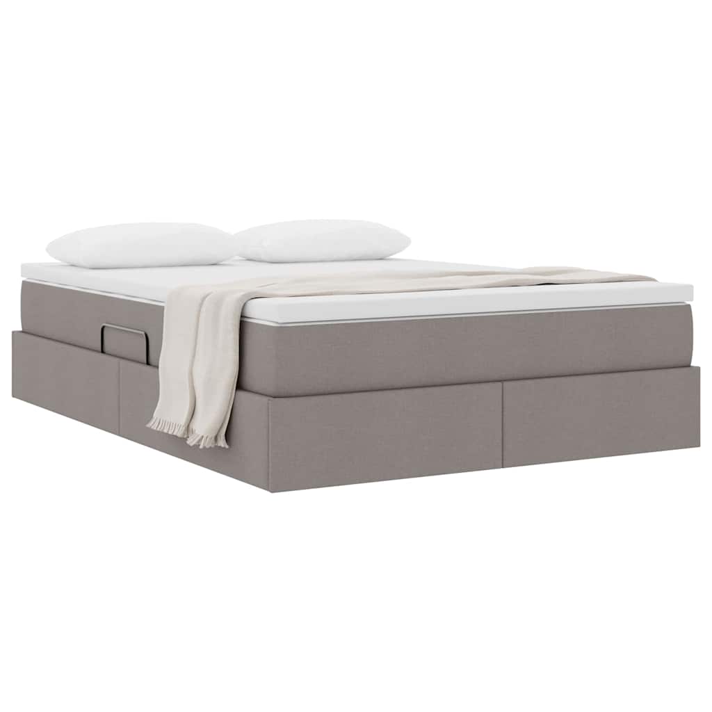 Κρεβάτι με αποθηκευτικό χώρο και στρώμα Taupe 140 x 190 cm