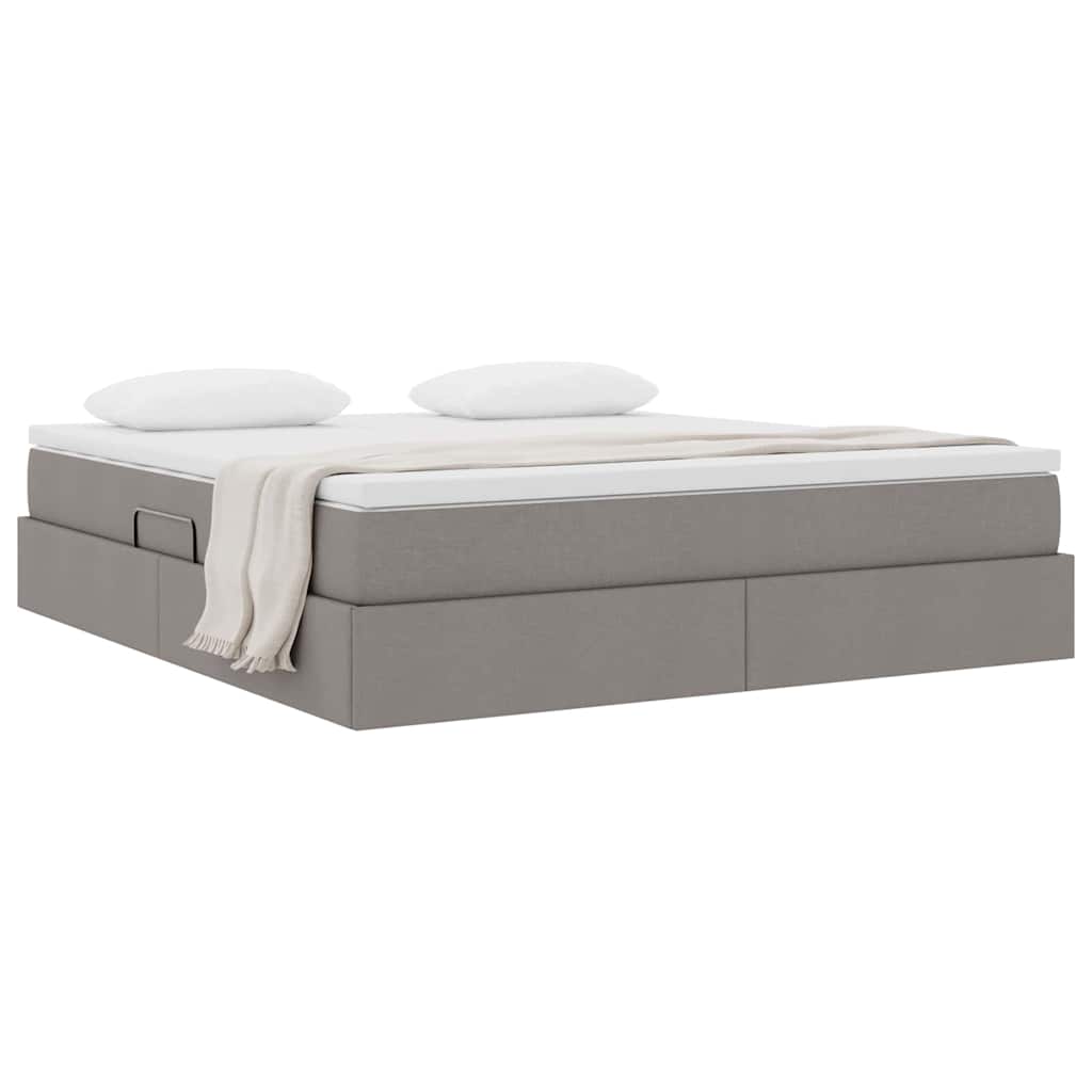 Κρεβάτι με αποθηκευτικό χώρο και στρώμα Taupe 160 x 200 cm - Pakobazaar
