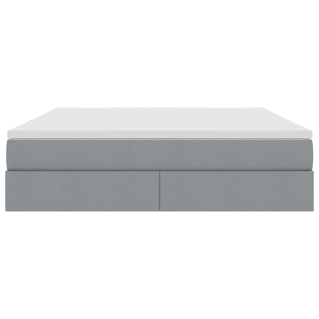 Κρεβάτι με αποθηκευτικό χώρο και στρώμα με στρώμα Ανοιχτό γκρι