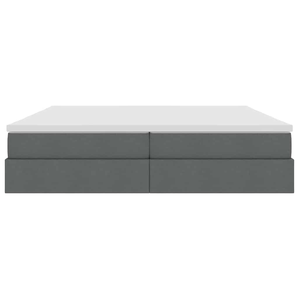 Κρεβάτι με αποθηκευτικό χώρο και στρώμα Σκούρο Γκρι Πολυεστέρας - Pakobazaar