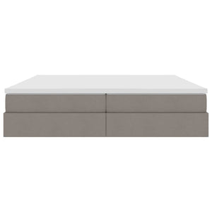 Κρεβάτι με αποθηκευτικό χώρο και στρώμα Taupe 200 x 200 cm - Pakobazaar