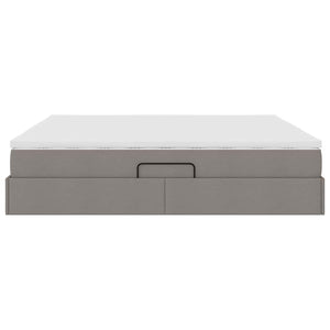 Κρεβάτι με αποθηκευτικό χώρο και στρώμα Taupe 200 x 200 cm - Pakobazaar