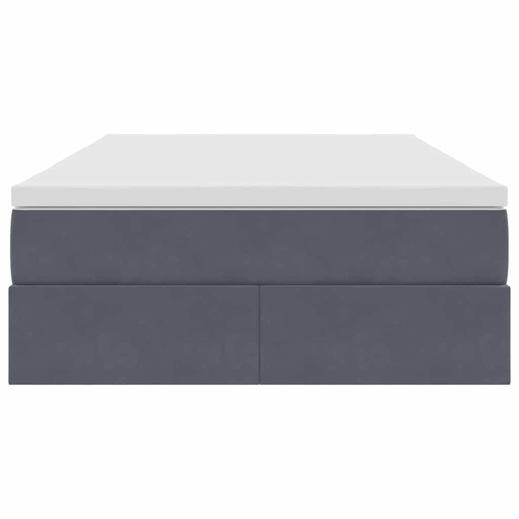 Κρεβάτι με αποθηκευτικό χώρο και στρώμα με στρώμα Σκούρο Γκρι