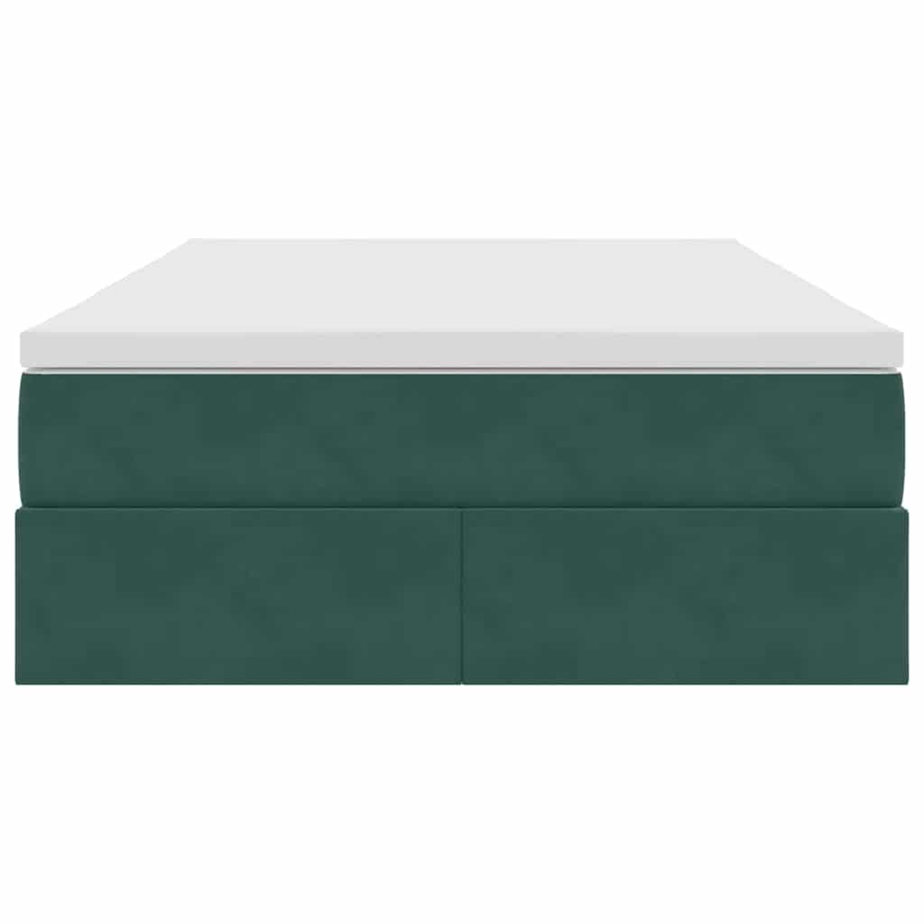 Κρεβάτι με αποθηκευτικό χώρο και στρώμα Σκούρο Πράσινο