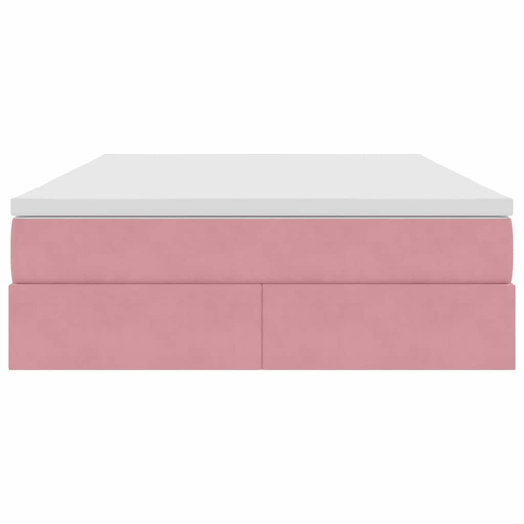 Κρεβάτι με αποθηκευτικό χώρο και στρώμα Ροζ 140 x 190 cm