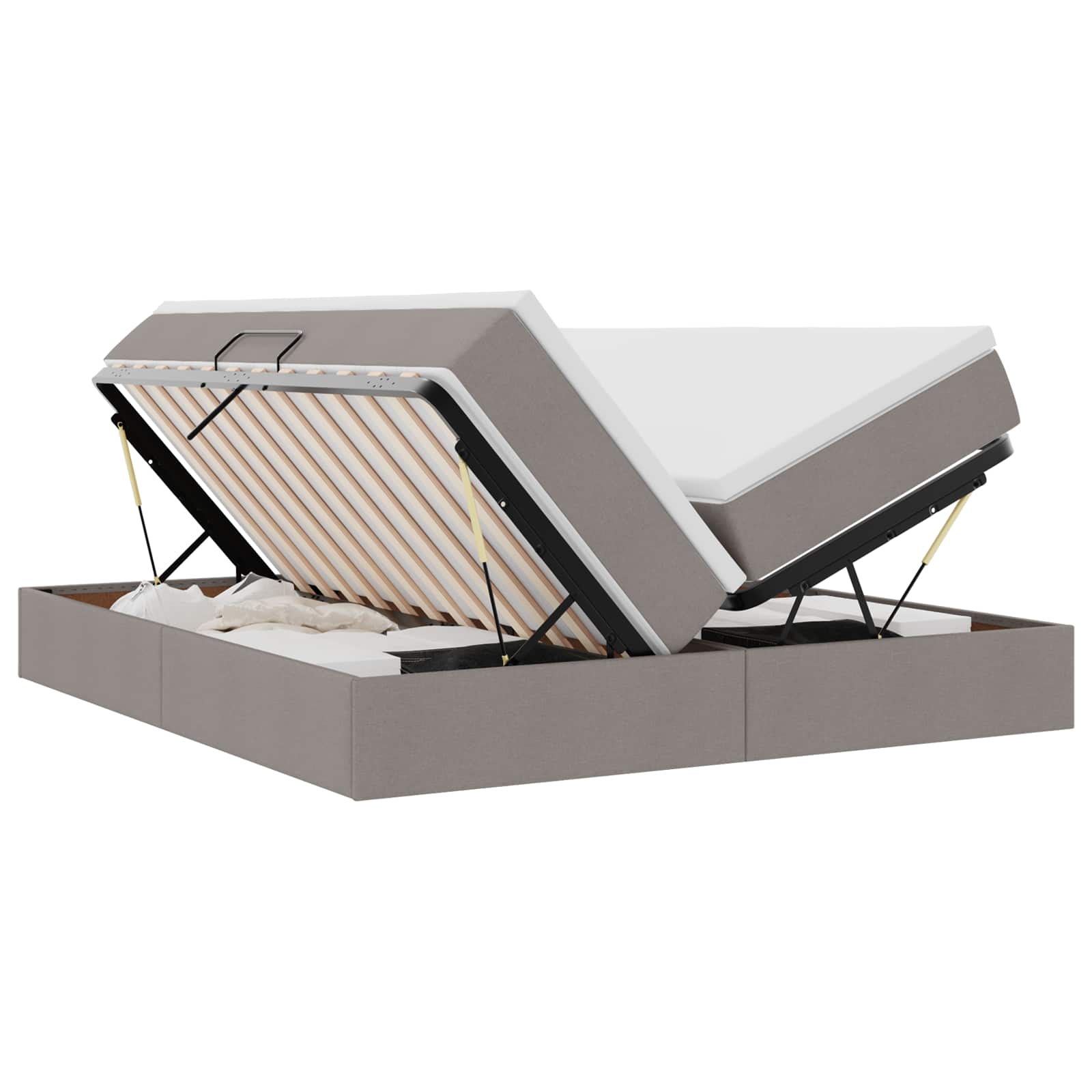 Κρεβάτι με αποθηκευτικό χώρο και στρώμα Taupe 180 x 200 cm