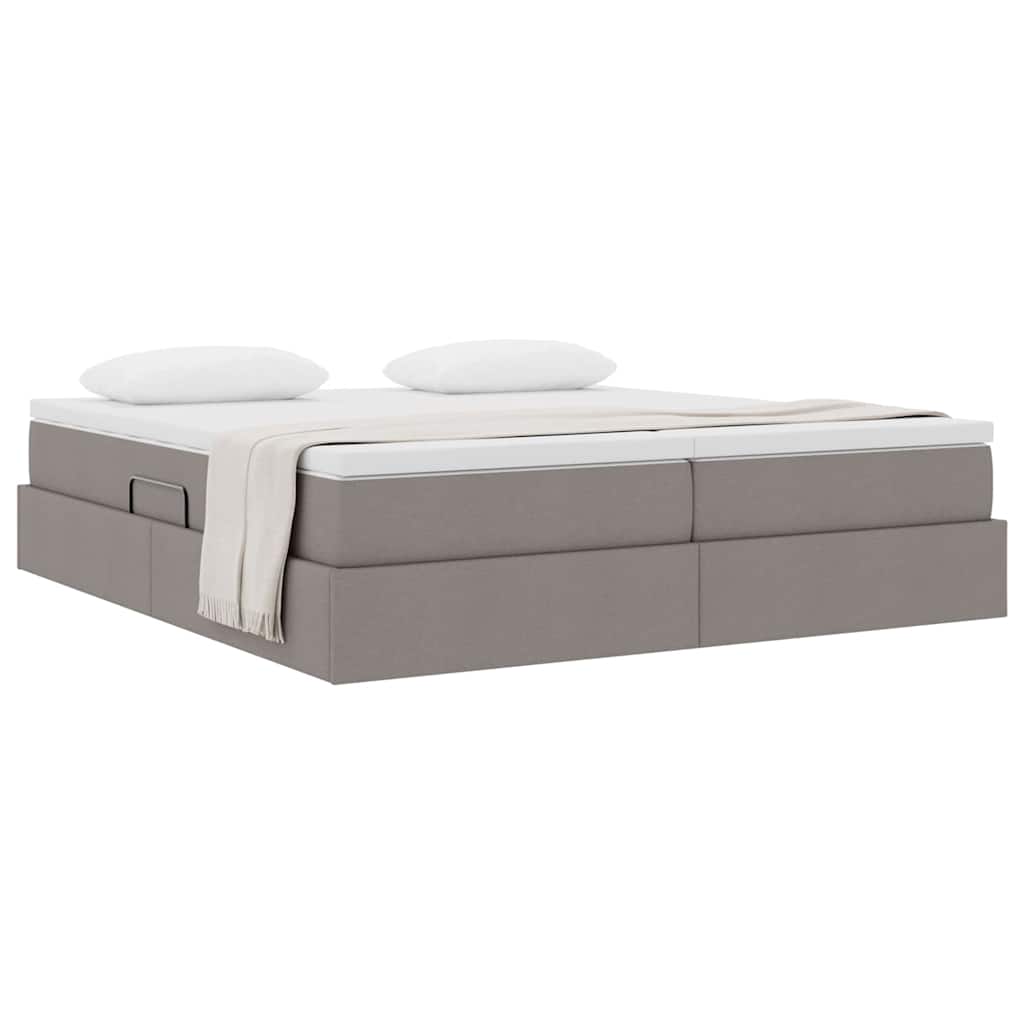 Κρεβάτι με αποθηκευτικό χώρο και στρώμα Taupe 180 x 200 cm