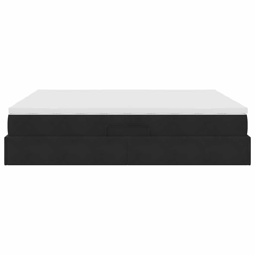 Κρεβάτι με αποθηκευτικό χώρο και στρώμα Μαύρο 180 x 200 cm - Pakobazaar