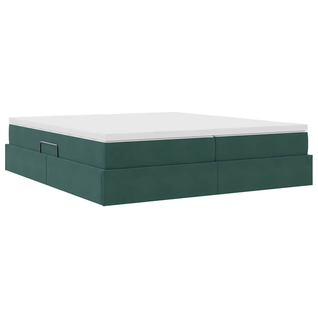 Κρεβάτι με αποθηκευτικό χώρο και στρώμα 180 x 200 cm Βελούδο - Pakobazaar