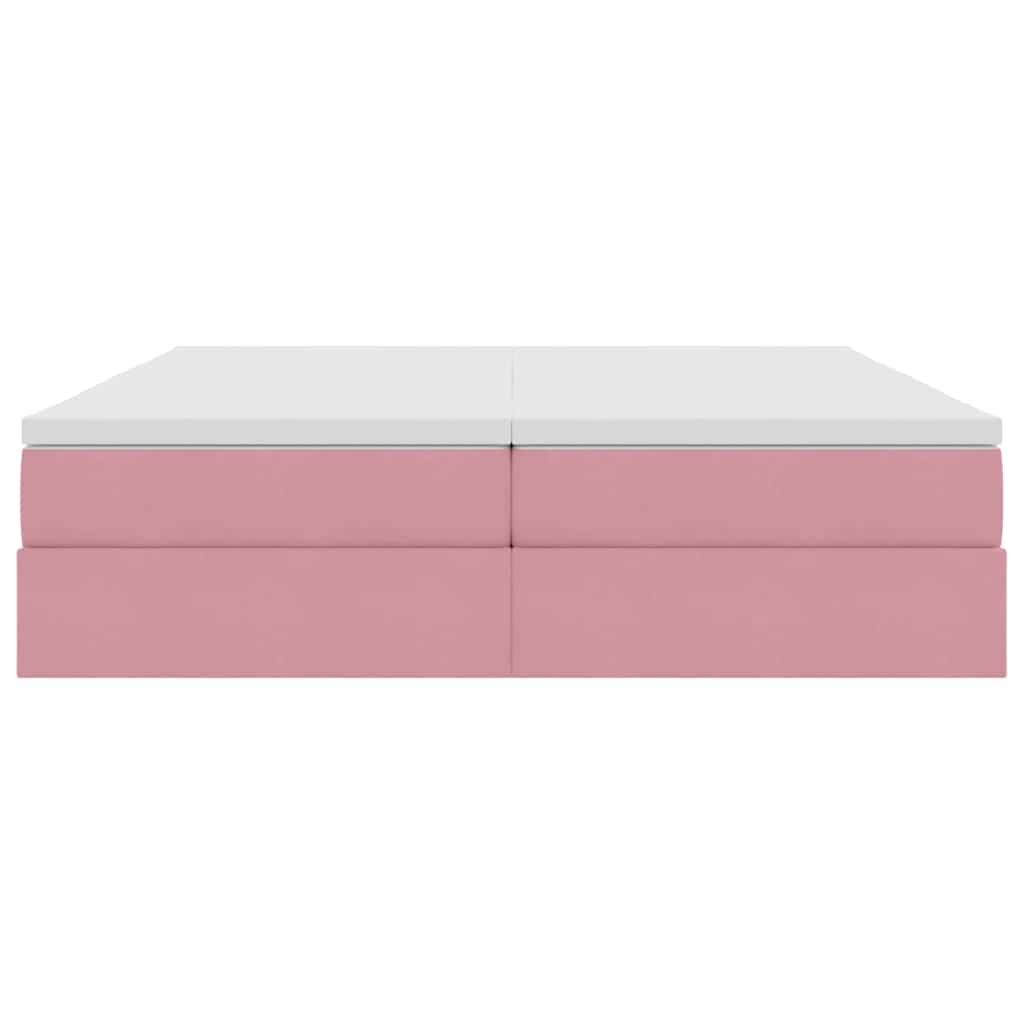 Κρεβάτι με αποθηκευτικό χώρο και στρώμα Ροζ 200 x 200 cm - Pakobazaar