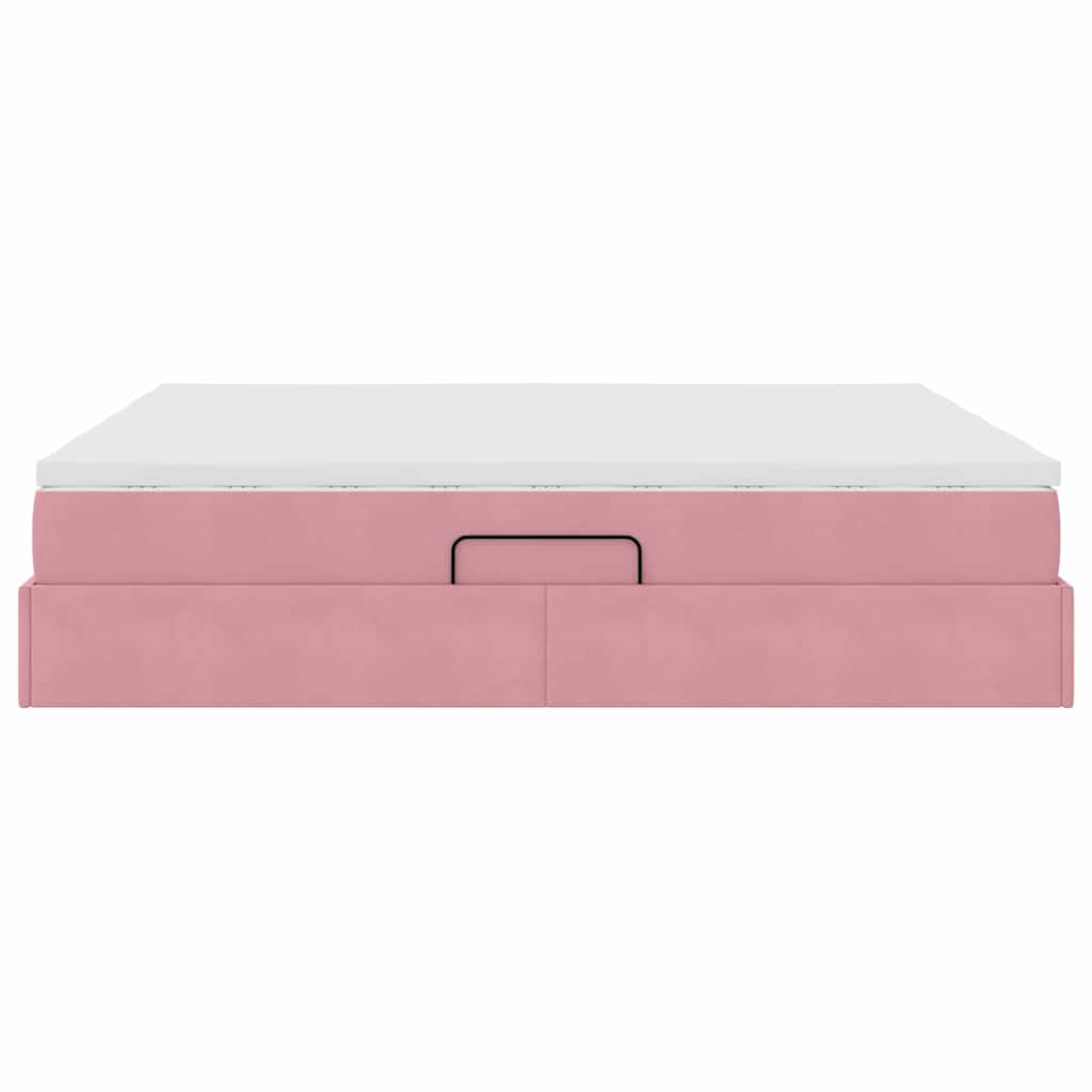 Κρεβάτι με αποθηκευτικό χώρο και στρώμα Ροζ 200 x 200 cm - Pakobazaar