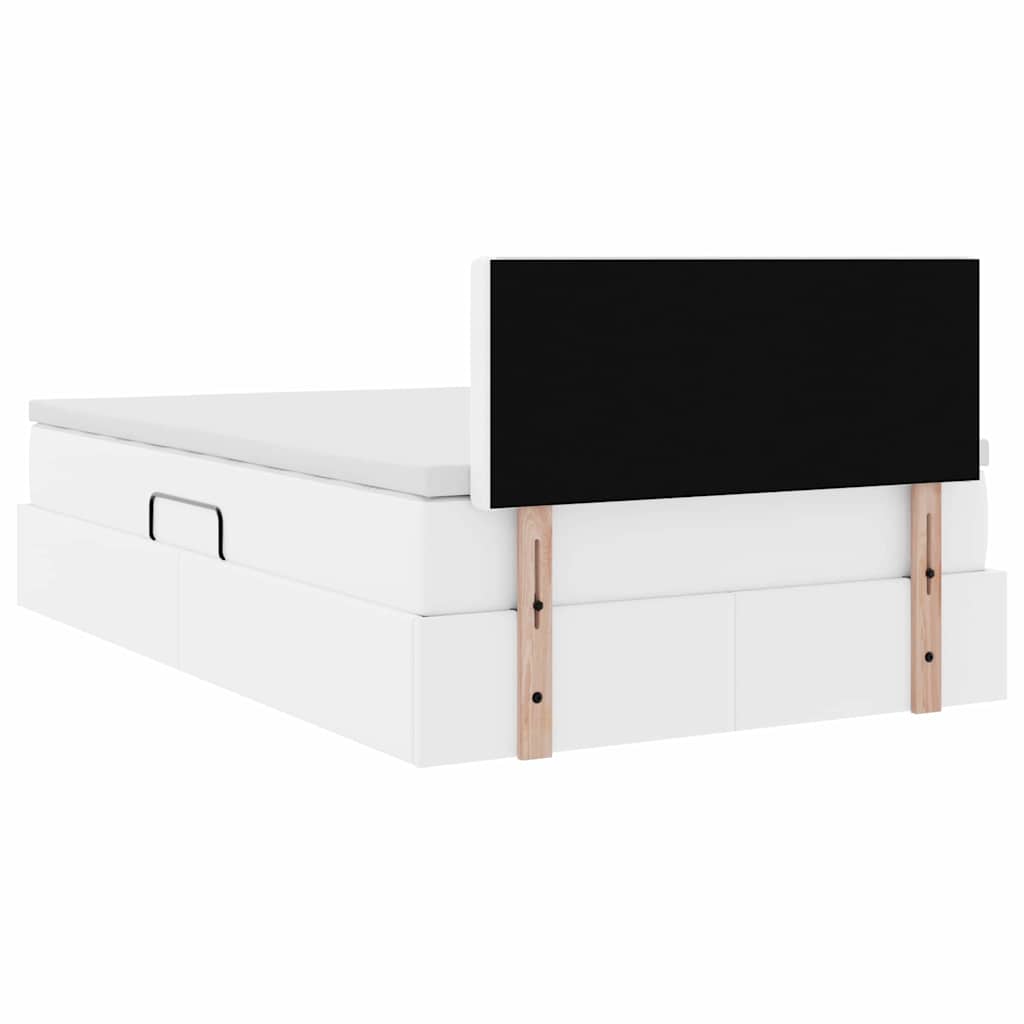 Κρεβάτι με αποθηκευτικό χώρο και στρώμα με στρώμα Καθαρό Λευκό - Pakobazaar