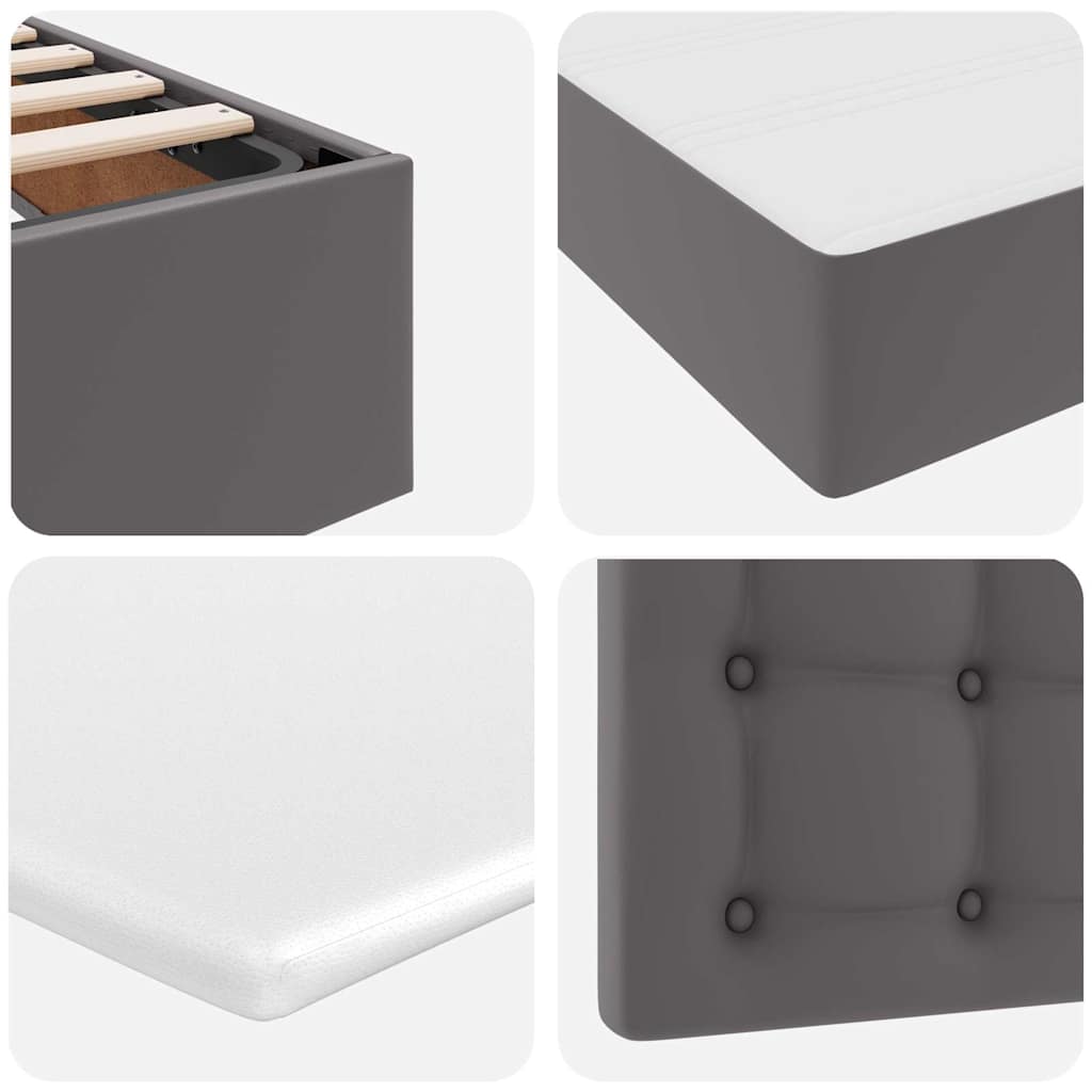 Κρεβάτι με αποθηκευτικό χώρο και στρώμα Γκρι 180 x 200 cm