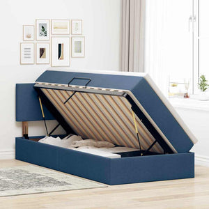 Κρεβάτι με αποθηκευτικό χώρο και στρώμα Μπλε 90 x 190 cm - Pakobazaar