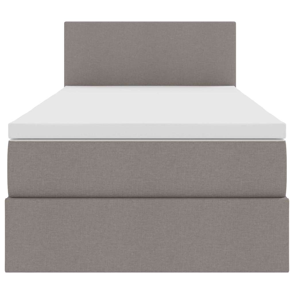 Κρεβάτι με αποθηκευτικό χώρο και στρώμα Taupe 90 x 200 cm - Pakobazaar