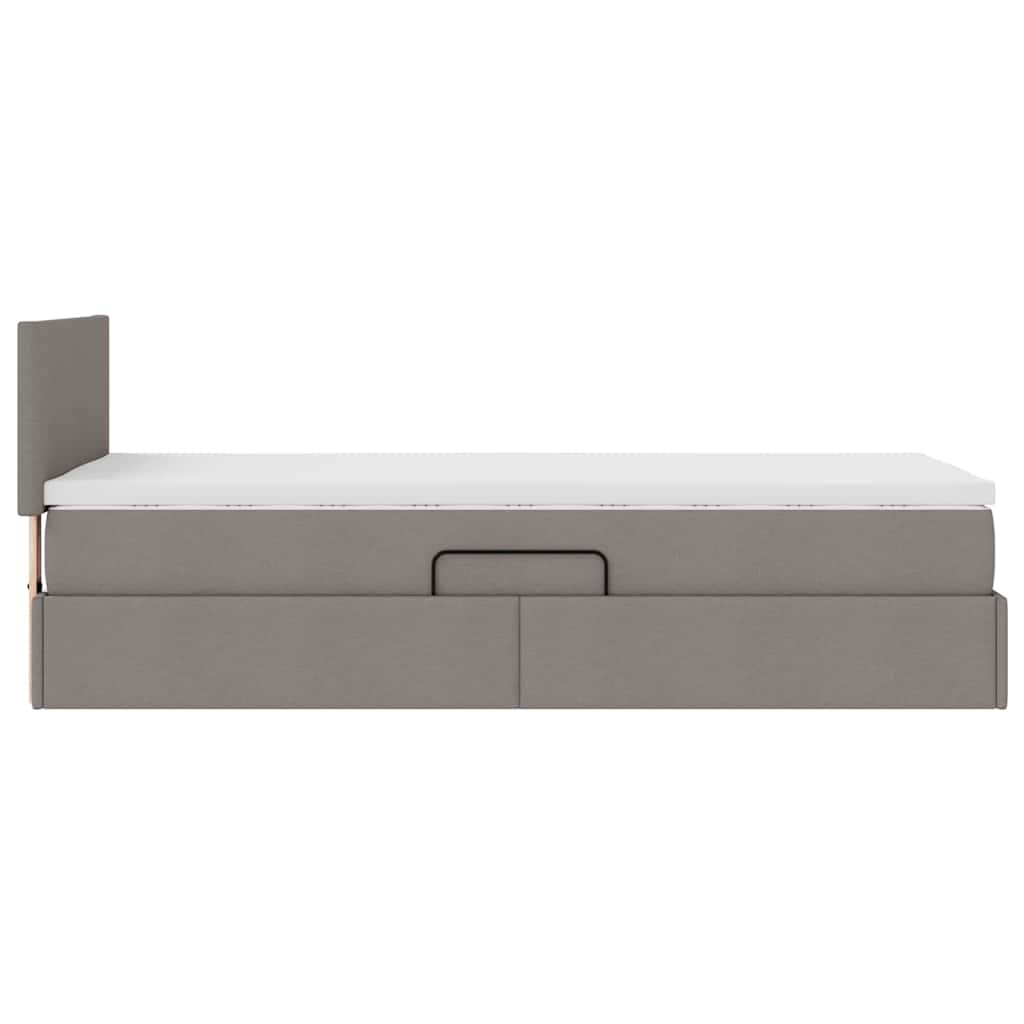Κρεβάτι με αποθηκευτικό χώρο και στρώμα Taupe 90 x 200 cm - Pakobazaar