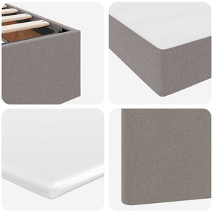 Κρεβάτι με αποθηκευτικό χώρο και στρώμα Taupe 100 x 200 cm