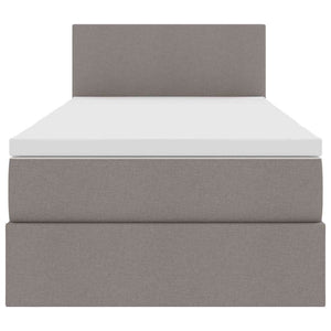 Κρεβάτι με αποθηκευτικό χώρο και στρώμα Taupe 100 x 200 cm