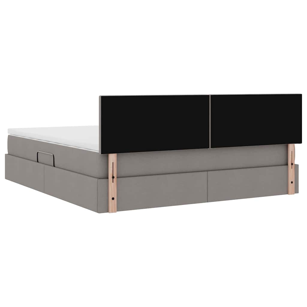 Κρεβάτι με αποθηκευτικό χώρο και στρώμα Taupe 160 x 200 cm - Pakobazaar